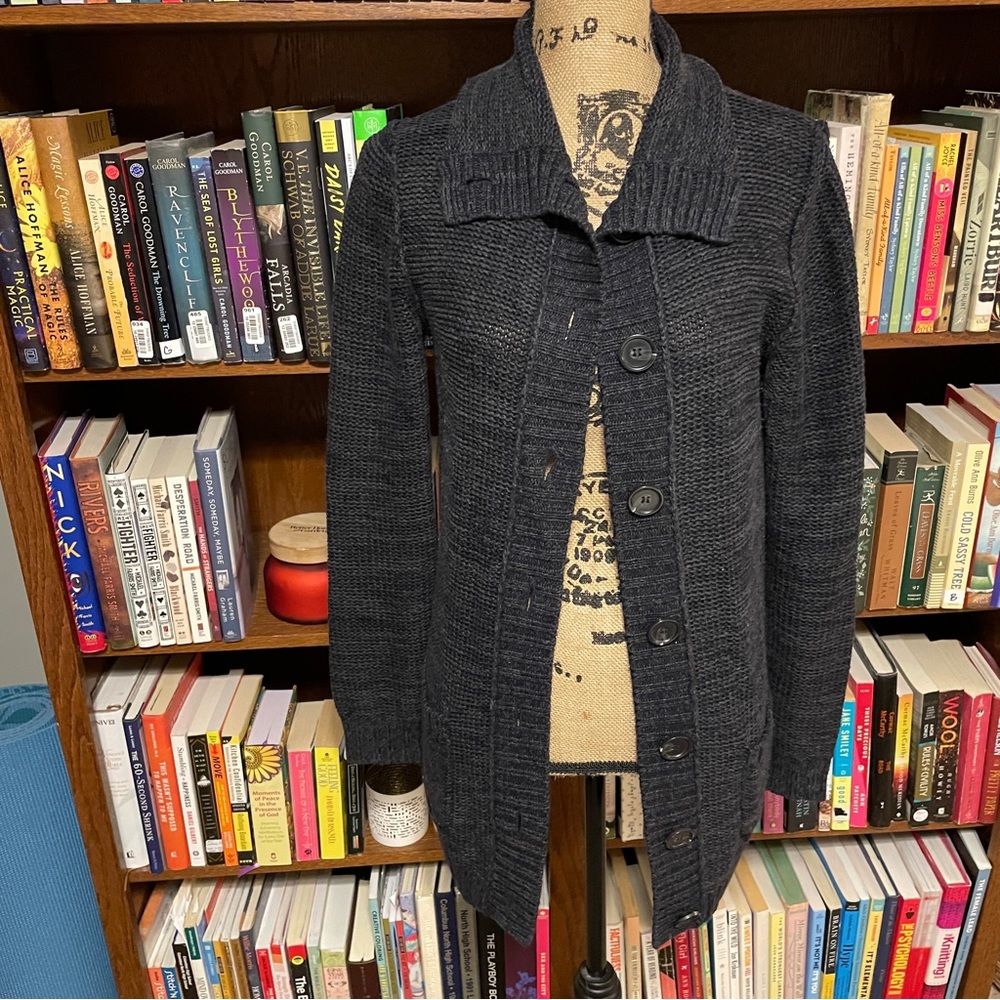 J.Crew Gray Cardigan Sweater-Medium